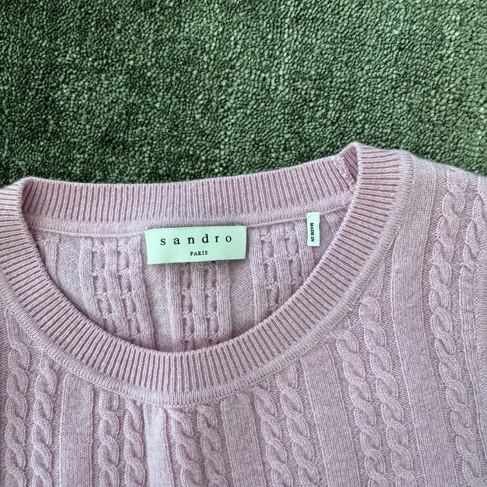 Pink Sandro Wool Sweater Vest - Picture 3 of 5